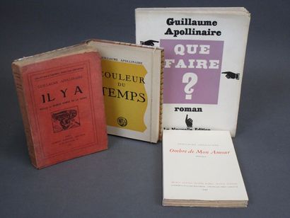 null +lot 54+Apollinaire, Guillaume. - Ensemble de 4 ouvrages :
1/ - Il y a. Paris,...