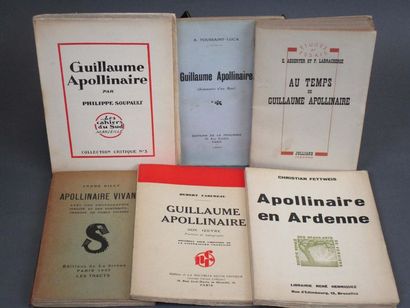 null +lot 56+57+58+Apollinaire, Guillaume. - Ensemble de 6 ouvrages sur Apollinaire...