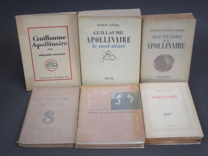 null +lot 55+57+58+Apollinaire, Guillaume. - Ensemble de 7 ouvrages sur Apollinaire...