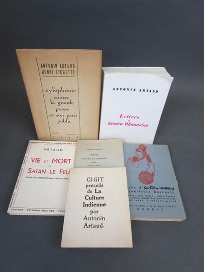 null Artaud, Antonin. - Ensemble de 6 ouvrages :
1/ - Lettre contre la cabbale. Paris,...