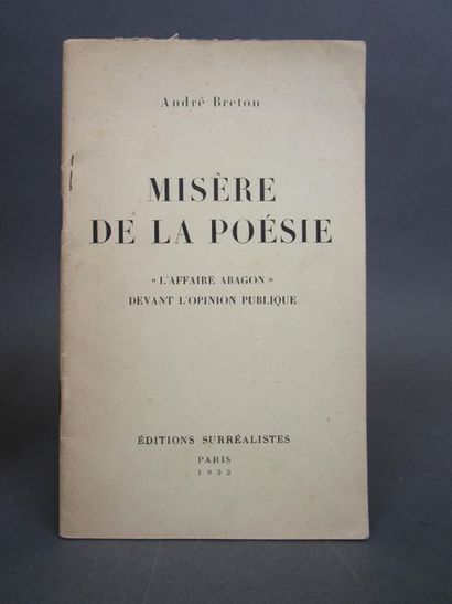 null +lot 171+Breton, André. - Misère de la poésie. "L'affaire Aragon" devant l'opinion...
