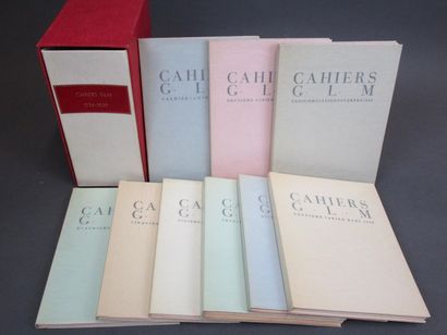 null Cahiers G.L.M.Paris, G.L.M., 1936-1939. 9 plaquettes in-12, brochées, couvertures...