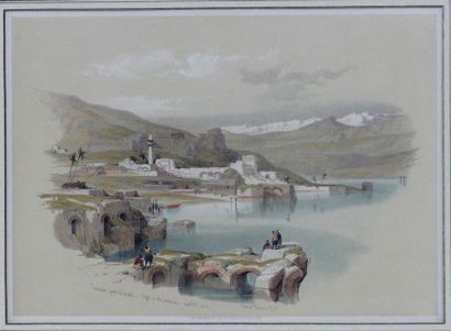 null D'après David ROBERTS (1796 -1864)
Le lac de Tibériade en Galilée, 22 avril...