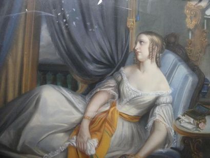 null Ecole française du XIXème siècle
Femme alanguie
Pastel sur papier
49 x 60 c...