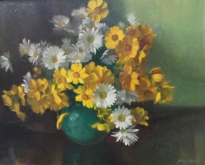 null Elie MILLER-RANSON (1907-1989)
Nature morte au bouquet de fleurs 
Huile sur...