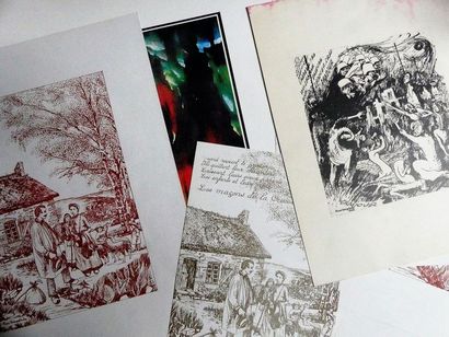 null Marc VAUGELADE (1923 - 2011)
Ensemble de douze estampes signées, numérotées,...