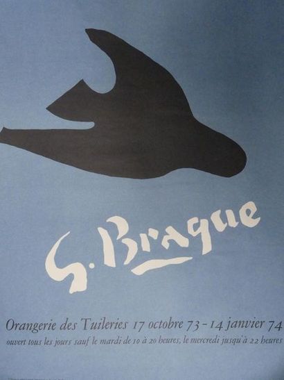 null Georges BRAQUE (1882 – 1963)
Affiche d’exposition
Orangerie des Tuileries. 1973-1974.
Ministère...