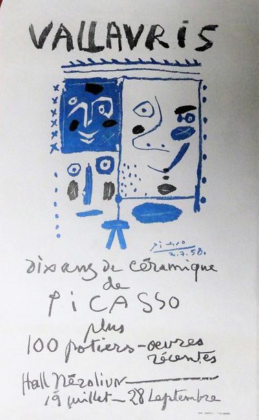 null Pablo PICASSO (1881 – 1973)
Affiche d’exposition
Vallauris
Dix ans de céramique...