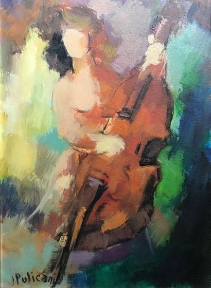 null Jean PULICANI (1930)
La violoncelliste
Huile sur toile signée en bas à gauche.
33,5...