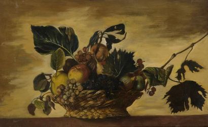 null D’après Michelangelo Merisi, dit LE CARAVAGE (1570 – 1610)
Corbeille de fruits
Huile...