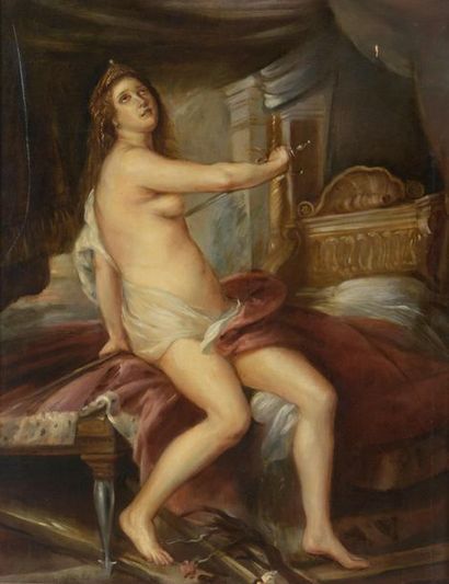 null D'après Peter Paul RUBENS (1577-1640)
La mort de Didon 
Huile sur toile. 
74...