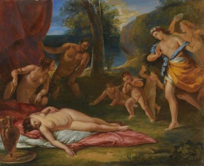 null D'après Sebastiano RICCI (1659-1734)
Ariane et Bacchus
Huile sur toile.
60 x...