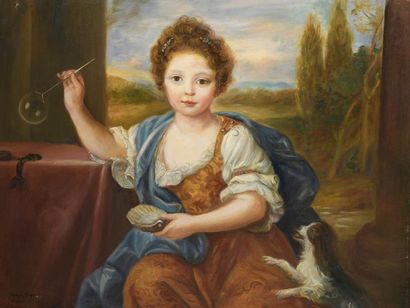 null D'après Pierre I MIGNARD (1612-1695)
Mademoiselle de Tours
Huile sur toile.
50...