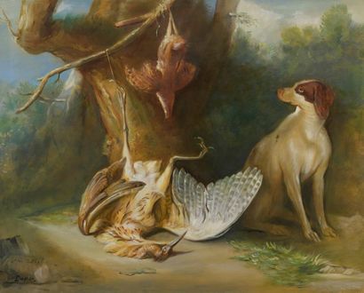 null D'après Jean-Baptiste OUDRY (1686-1755)
Butor et perdrix gardés par un chien...