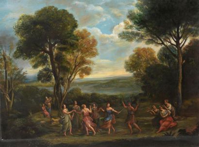 null D'après une école du XVIIème siècle
Apollon et Daphné
Huile sur toile.
55 x...