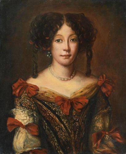 null D'après Jakob Ferdinand VOET (c.1639-c.1700)
Portrait de femme 
Huile sur toile....