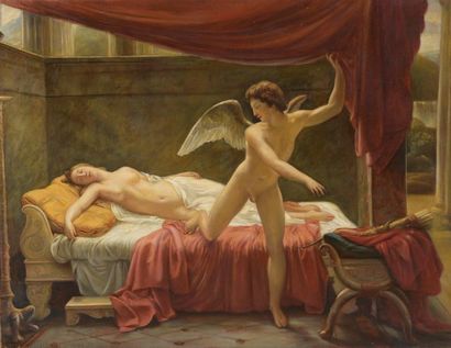 null D'après François-Edouard PICOT (1786-1868)
L'Amour et Psyché 
Huile sur toile.
116...