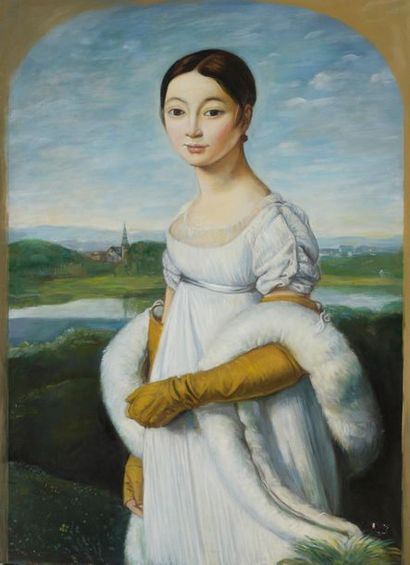 null D'après Jean Auguste Dominique INGRES (1780-1867)
Mademoiselle Rivière
Huile...
