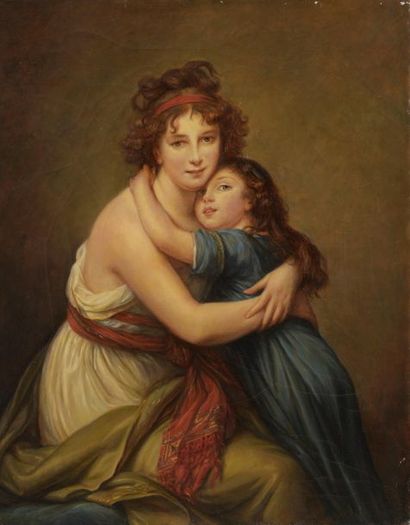 null D'après Elisabeth VIGEE-LEBRUN (1755 - 1842)
Portrait de Mme Vigée Le Brun et...