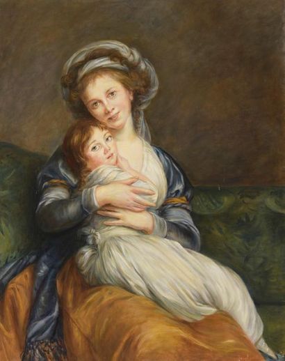 null D'après Elisabeth VIGEE-LEBRUN (1755 - 1842)
Portrait de Mme Vigée le Brun avec...