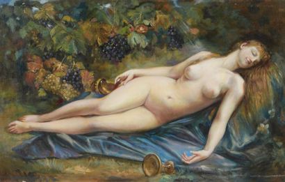 null Atelier Dagher
Bacchante endormie
Huile sur toile.
73 x 116 cm
Cachet au dos...