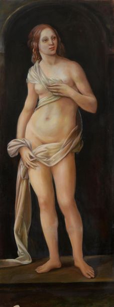 null D'après Lorenzo DI CREDI (1459-1537)
Vénus
Huile sur toile.
135 x 52cm
Cachet...