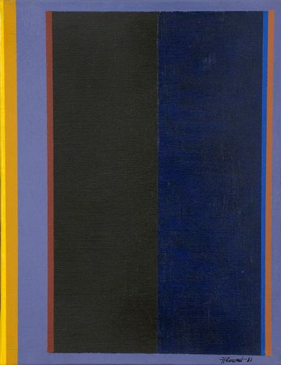 null Joël FROMENT (1938)


Porte silence 2, 1981


Acrylique sur toile, signée et...
