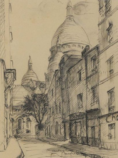 null Albert BOUQUILLON (1908-1997)


Une rue de Montmartre menant au Sacré Cœur,...