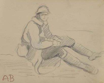 null Albert BOUQUILLON (1908-1997)


Lot de 5 dessins


Soldats





- Mine de plomb


Signé,...