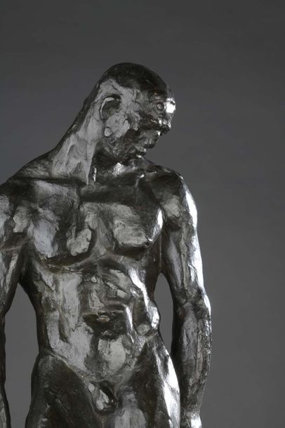  Albert BOUQUILLON (1908-1997) 
L’Athlète vaincu, 1934 
Épreuve en bronze à patine...