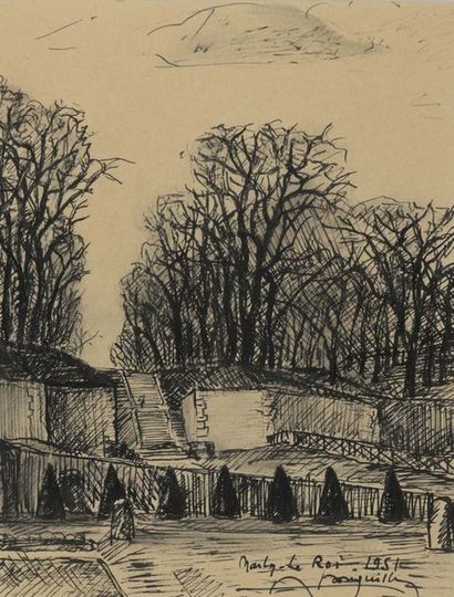 null Albert BOUQUILLON (1908-1997)


Lot de 2 dessins


Une vue du parc de Marly-le-Roi,...