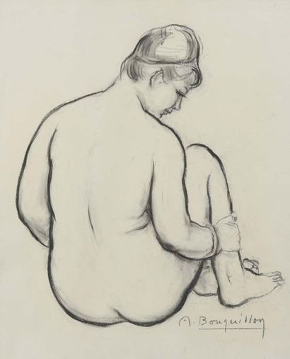 null Albert BOUQUILLON (1908-1997)


Lot de 2 dessins


Nus assis





- Sépia


Signé...
