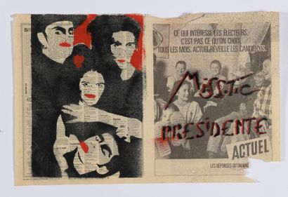 null MISSTIC (1956)
Sans titre
Pochoir sur papier du journal Libération en date du...