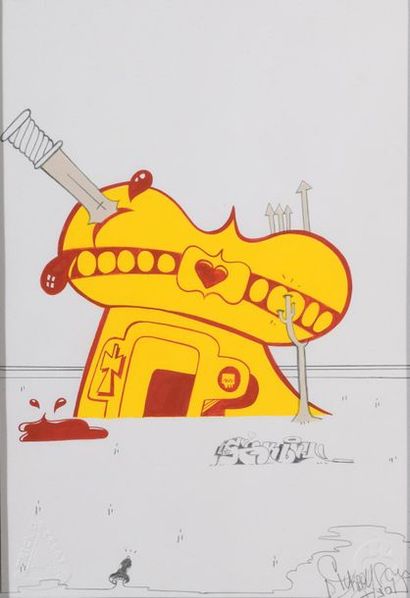 null SICKBOY (1980)
Temple, 2012
Crayon et feutre sur papier 
Signé et daté en bas...