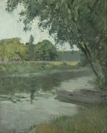 null André BARBIER (1883-1970)


Barques sur la rivière


Huile sur toile.


Signée...