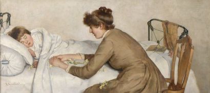 null Robert Gemmell HUTCHISON (1855-1936)


Tendre coucher


Huile sur toile.


Signée...