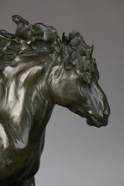 null Rembrandt BUGATTI (1884 – 1916)
Chevaux boulonnais ou ardennais
Circa 1907
Bronze...