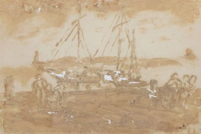 null *William NICHOLSON (1872-1949)


Lot de six dessins : 





Bateau au port de...