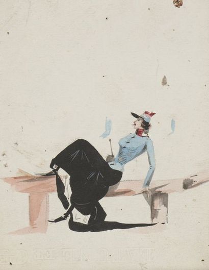 null *Ecole vers 1900 


Ensemble de treize dessins représentant des personnages...