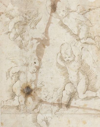 null Lot de deux dessins :


Ecole ITALIENNE du XVIIème siècle, entourage de Domenico...