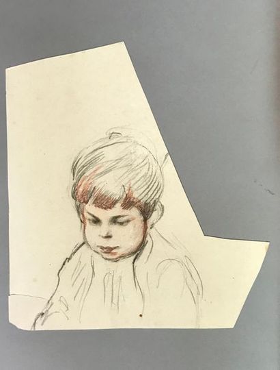 null *Georges SCOTT (1873-1942)
Lot comprenant 6 dessins dont portraits d'enfant...