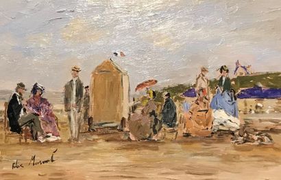 null Félix MURNOT (1924)
Sur la plage
Huile sur panneau, signé en bas à gauche
26,5...