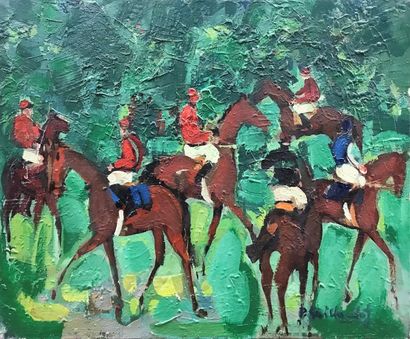 null Pierre GAILLARDOT (1910-1999)
Les cavaliers
Huile sur toile
Signée en bas à...