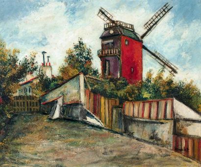 null Elisée MACLET (1881 - 1962)
Moulin de la Galette
Huile sur carton fort
Signé...