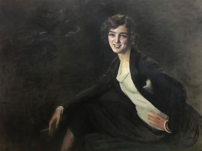 null MARIE ERISTOFF KAZAK (1857 – 1934)
Jeune femme à la cigarette
Huile sur toile
97...