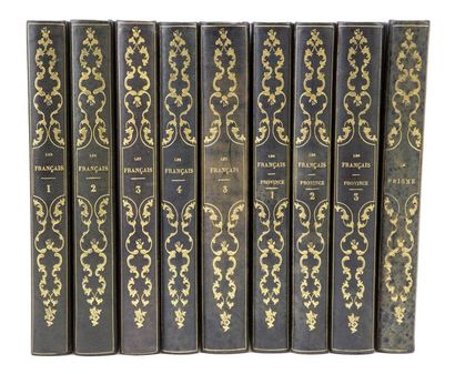 null Les Français peints par eux-mêmes. Paris, L. Curmer, 1840-1842. 9 volumes in-4,...