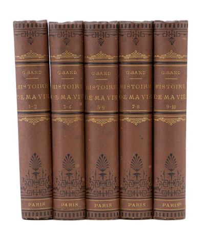 null Sand, George. - Histoire de ma vie. Paris, Michel Lévy frères, 1856. 10 volumes...