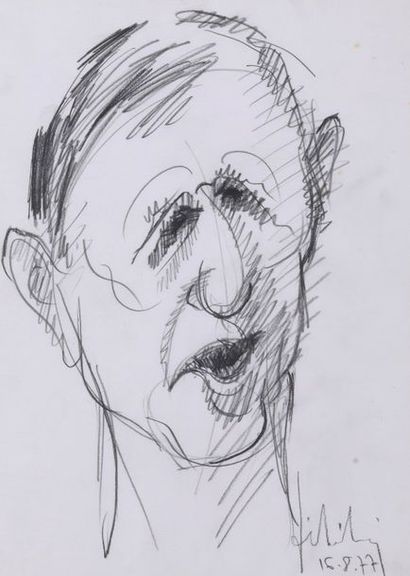 Félix SCHIVO (1924-2006) 

LOT DE QUATRE DESSINS, DONT DEUX CARICATURES DU GENERAL...