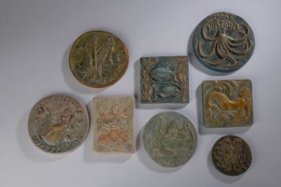 Félix SCHIVO (1924-2006) 

LOT DE HUIT RELIEFS :


NEPTUNE, MEDUSE, MARE MONSTRUM,...