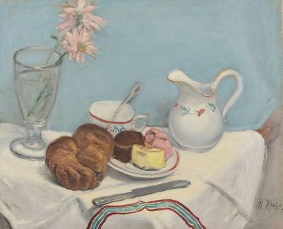 Maurice MAZO (1901-1989) 

PETIT-DEJEUNER?: GATEAUX ET BRIOCHES


Huile sur toile


Signée...